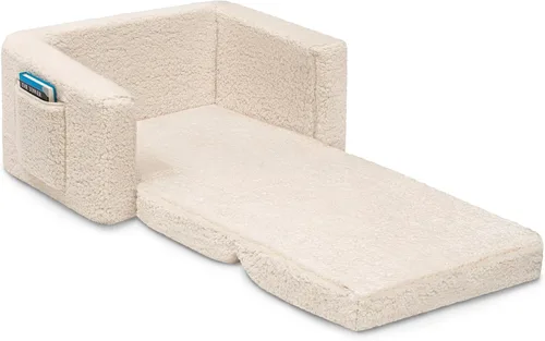 Miniatura 9 de Delta Children Cozee - Silla abatible Sherpa 2 en 1, silla convertible a tumbona para niños, crema