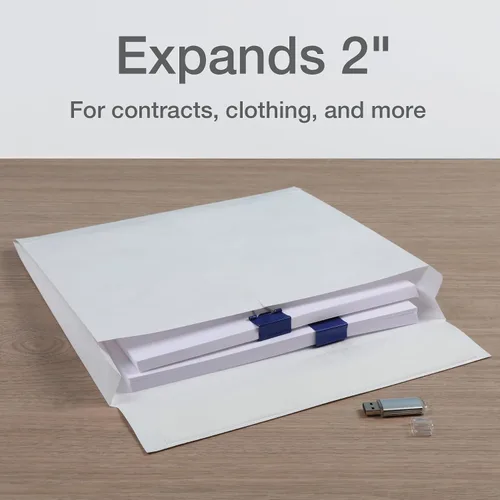 Miniatura 3 de Quality Park Tyvek - Sobres grandes de 10 x 13 pulgadas, paquete de 100 unidades, 2 pulgadas de expansión, desgarros, pinchazos y bolsas de correo