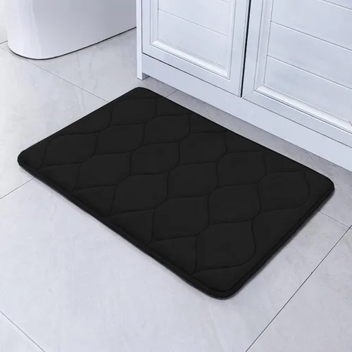 Miniatura 20 de SWEMSTAR Alfombra de baño de espuma viscoelástica con alfombra de inodoro, tapete de baño absorbente de agua para suelo de baño, antideslizante