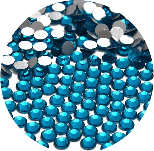 Miniatura 110 de NCB 288 diamantes de imitación de cristal redondos para arte de uñas, con parte trasera plana, para hacer accesorios de bricolaje, zapatos, ropa