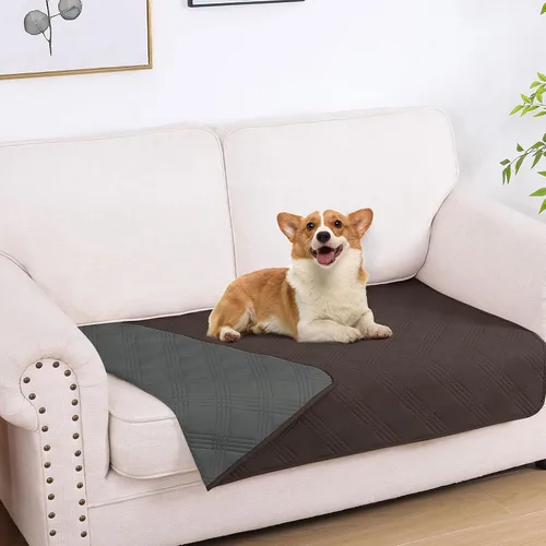 Miniatura 29 de hyha Manta impermeable para perros, manta reversible para cama de mascotas, funda suave para sofá/sillón lavable para perros, fundas impermeables
