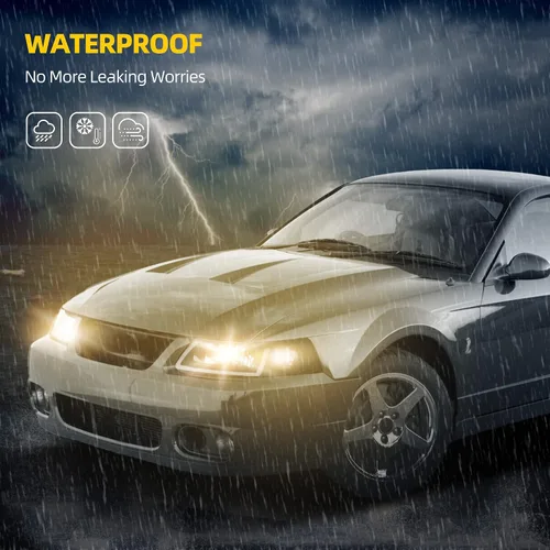 Miniatura 6 de DWVO Conjunto de Faros LED DRL Compatible con Ford Mustang 1999 2000 2001 2002 2003 2004 Reemplazo de Faros Par con Luz de Circulación Diurna