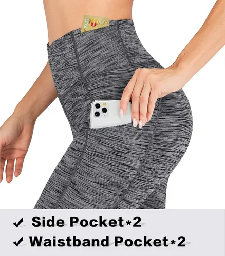 Miniatura 4 de IUGA - Leggings para mujer con bolsillos tiro alto y levantamiento de glúteos para yoga y entrenamiento con 4 bolsillos