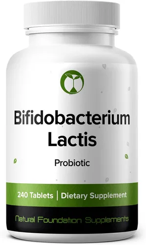 Miniatura 10 de Natural Foundation Supplements Lactobacillus Casei Suplemento probiótico 240 tabletas 3 mil millones de CFU de probióticos para hombres y mujeres