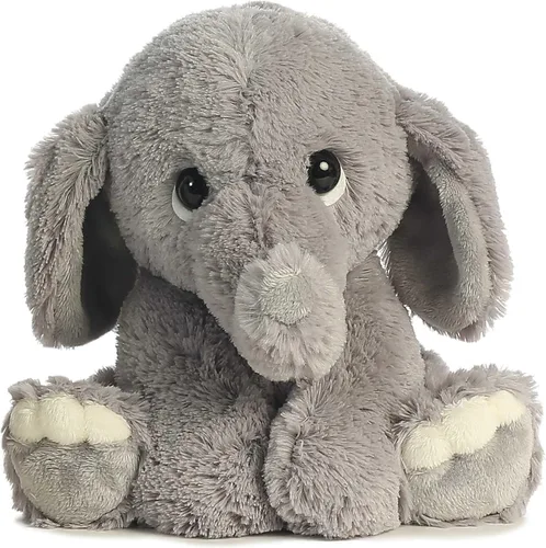 Aurora® Playful Lil Benny Phant™ - Animal de peluche para bebé, juguete suave y tierno, juego imaginativo, color gris, 9 pulgadas