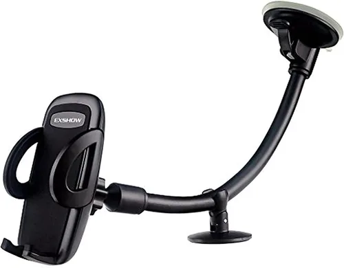sostén de parabrisas para teléfono celular. 12 pulgadas de largo. Soporte para teléfono celular con teclado Easy Touch para todos los celulares con