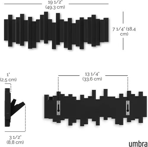 Miniatura 3 de Perchero de pared de barras con cinco ganchos de Umbra