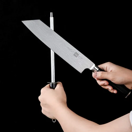 Miniatura 9 de Gidli Cuchillo de chef de 8 pulgadas con afilador de diamante, cuchillo de cocina afilado de acero inoxidable alemán para corte de precisión, mango
