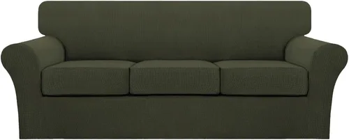 Miniatura 89 de Turquoize 2 fundas para sillas de sala de estar, funda de sofá con fundas de cojín individuales, funda de muebles para sillas (silla, beige biscotti)