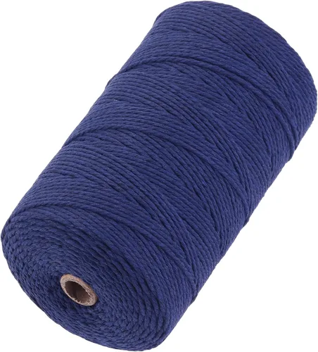 Miniatura 43 de Cuerda de macramé 4 mm x 328 yardas Natural Cuerda de algodón para macramé Cuerda de macramé colorida Cordón de algodón suave Suministros de macramé