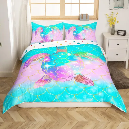 Miniatura 53 de Erosebridal Juego de ropa de cama de pingüinos, funda de edredón de animales antárticos para niños y niñas, funda de edredón estilo caricatura