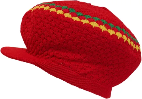 Miniatura 5 de Shoe String King SSK Rasta Knit Tam Hat Dreadlock Gorra con múltiples diseños y tamaños.