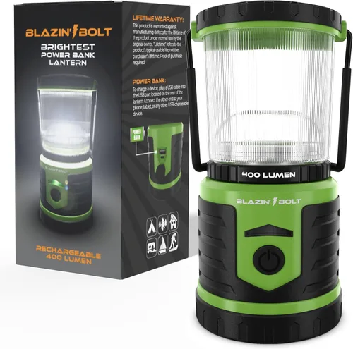 Miniatura 10 de Linterna recargable USB resistente de Blazin Bolt Banco de energía de 6000mAh 400 lúmenes 400 horas de luz 6 modos Para camping