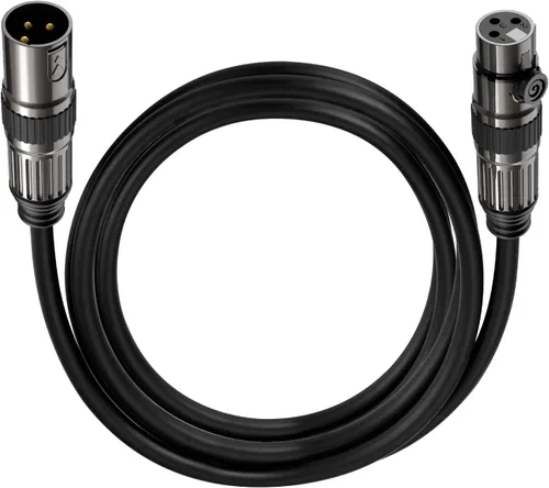 Miniatura 12 de Caiord Cables de micrófono XLR, 1 paquete de 3 pies de cobre sin oxígeno de 3 pines macho a hembra cable de micrófono para altavoz, sistema PA