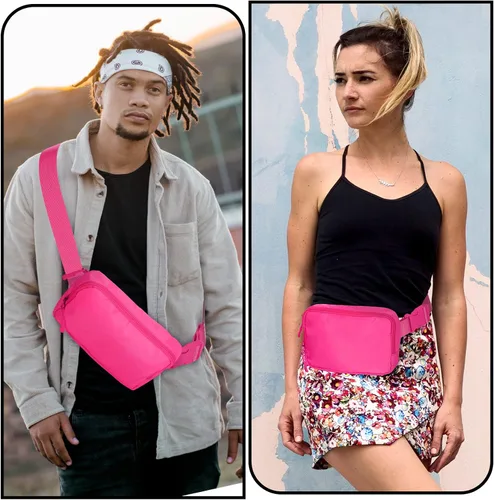Miniatura 59 de Riñonera, bolsa para cinturón, correa ajustable ajustable de 40 pulgadas, para mujeres y hombres