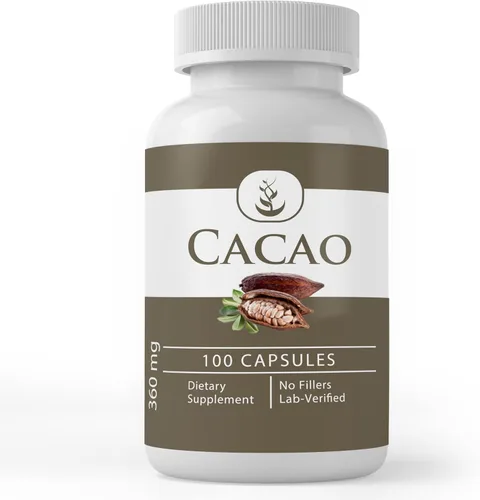 Pure Original Ingredients Cacao, (100 cápsulas) siempre puro, sin aditivos ni rellenos, verificado por laboratorio