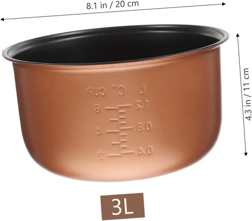Miniatura 5 de Zerodeko Olla de cocina interior antiadherente olla arrocera accesorio multifunción para cocina casera inserto de repuesto para cocina eficiente
