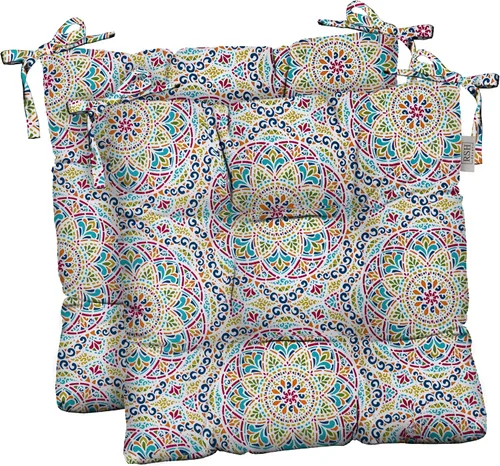 Miniatura 42 de RSH DECOR Juego de 2 cojines de asiento para silla de comedor para interiores y exteriores, 16 x 16 x 2 pulgadas, color a elegir