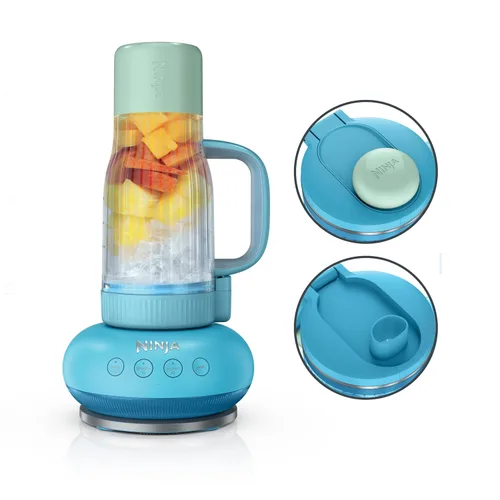 Ninja BlendBOSS | licuadora personal y vaso de viaje | vaso de viaje de 26 oz con tapa a prueba de fugas y canilla integrada | Tecnología AutoIQ |