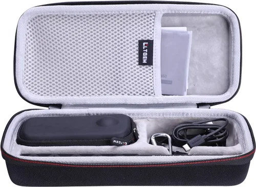 Miniatura 9 de LTGEM - Funda para Insta360 ONE RS de 1 pulgada 360 Edition y Bullet Time, mango para selfie stick y trípode plegado, bolsa de transporte protectora