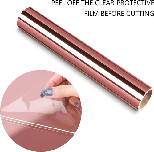 Miniatura 2 de TECKWRAP Vinilo cromado dorado rosa metálico, sin burbujas, vinilo permanente de 1 x 5 pies Oro rosa rosa