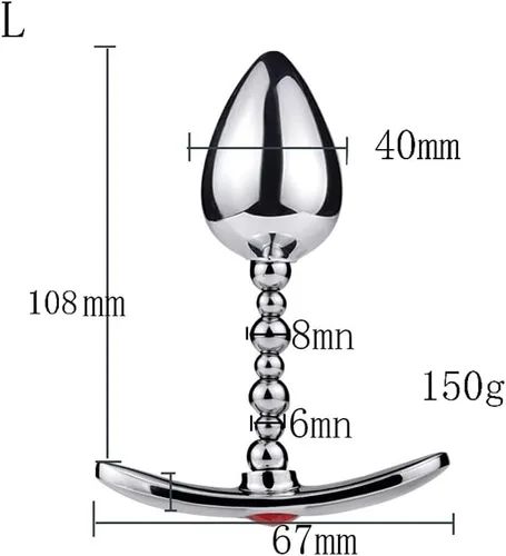 Miniatura 4 de Tapón anal Anal Metal Wearable Swing Anal Plug Anal Tapón de culo Juguete sexual Consolador de masaje de próstata (L)