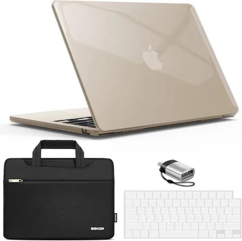 Miniatura 17 de IBENZER Compatible con estuche para MacBook Air de 13 pulgadas 2025 2024 2023 2022 M4 A3240 M3 A3113 M2 A2681, estuche rígido y funda con protector