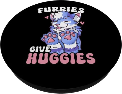 Miniatura 2 de Furries Give Huggies I Wolf Cosplay - Disfraz de peludo PopSockets estándar PopGrip