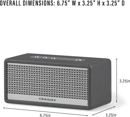 Miniatura 12 de Crosley CR3113A-BK Montero - Altavoz Bluetooth recargable portátil pequeño, color negro