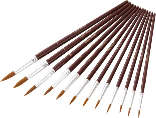 EXCEART Juego de 12 piezas de cepillos para el cabello, suministros de limpieza, juego de pinceles de pintura al óleo, pinceles de pintura, pincel