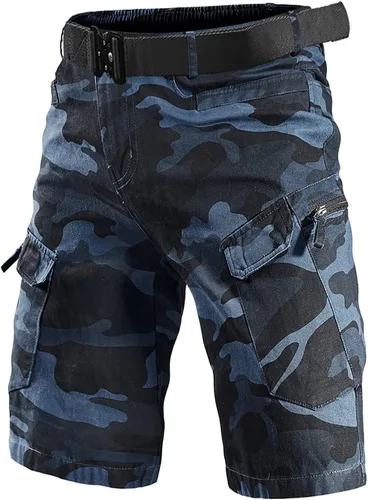 Pantalones cortos tácticos de entrenamiento tipo cargo para hombre, de secado rápido, transpirables, para senderismo, pesca, múltiples bolsillos
