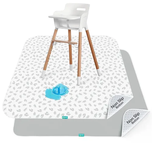 Miniatura 10 de Paquete de 2 alfombrillas para debajo de la silla alta, artes, manualidades y desorden alimentario, impermeable, para el tiempo de juego del bebé