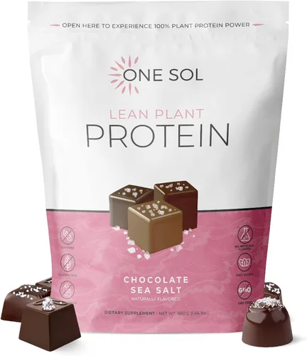 Miniatura 8 de One Sol Proteína magra en polvo a base de plantas, proteína de guisante y arroz integral, baja en carbohidratos, apta para veganos, sin gluten