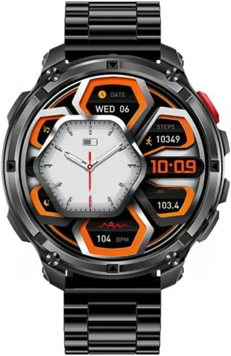 Miniatura 20 de Relojes inteligentes múltiples modos deportivos para hombres con linterna, reloj inteligente para Android y iPhone, pantalla táctil HD de 1.7 Negro