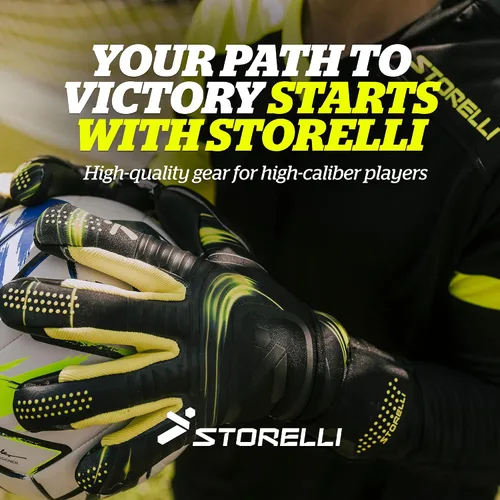 Miniatura 7 de Storelli Silencer Goalkeeper Gloves, with Removable Finger Spines, High-Impact Hand Protection, Soccer Accessories