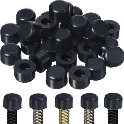 Miniatura 9 de Outus 50 piezas de tope de puerta de goma de repuesto de silicona para tope de puerta, topes para protección de pared y piso, tamaño universal Blanco