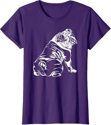 Miniatura 8 de Gracioso Bulldog Inglés playera perro Hund playera regalo, Azul (Heather blue)