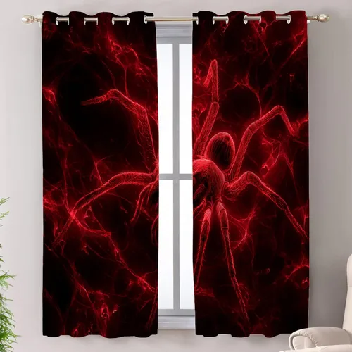 Miniatura 49 de Shrahala Abstract Pattern Geometric Blackout Window Curtains, Concentric Squares Thermal Insulated Curtains Grommet Long Drapes for Bedroom,Living