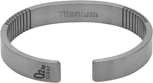 Miniatura 2 de QRAY Q2 - Pulsera atlética de titanio puro 100% puro para hombres y mujeres, pulsera de bienestar de salud en forma de C
