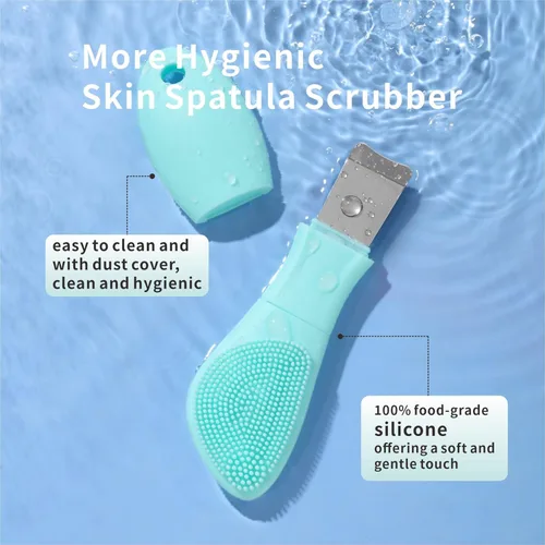 Miniatura 7 de Herramienta para Eliminar Puntos Negros, Espátula Facial de Silicona, Rascador Nasal 2 en 1 para Limpieza Profunda, Espátula Facial para Eliminar