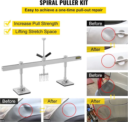 Miniatura 3 de Kit de palanca extractora de abolladuras Bestauto, compatible con extracción de abolladuras de aluminio y acero (850mm/33PULGADAS)