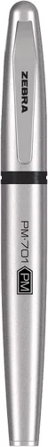 Miniatura 2 de Zebra Pen PM-701 - Marcador permanente, barril de acero inoxidable, punta fina, tinta negra, recargable, paquete de 1 unidad