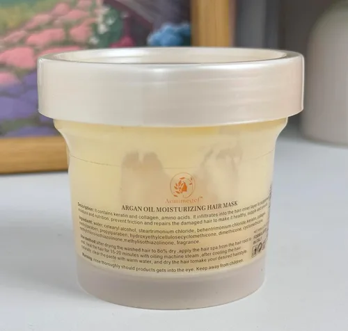 Miniatura 6 de Máscara de cabello de colágeno, máscara de cabello con aceite de argán de reparación profunda y acondicionador para el tratamiento del cabello