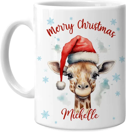 Miniatura 29 de Hyturtle Regalos personalizados para amantes de los osos – Taza de café de cerámica con nombre personalizado de oso con sombrero de Papá Noel