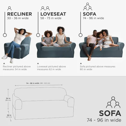 Miniatura 3 de Zenna Home, Funda para muebles color chocolate/marrón: Funda elástica de felpa de 1 pieza para sofá biplaza (EFCLSTCH)