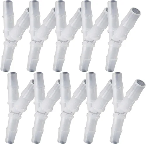 Miniatura 20 de Conector de púas de 3 vías en forma de Y de plástico de 1/2 "para manguera de aire, accesorio de púas de polipropileno de pp de tubería de agua