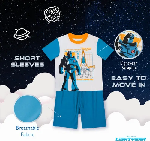 Miniatura 5 de Disney Boys Pixar Lightyear Toys Story 4 3-Piece Loose-Fit Pajamas Set
