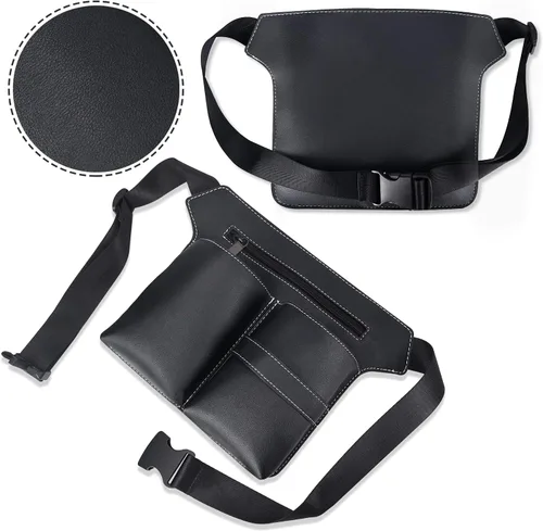 Miniatura 6 de Noverlife Bolsa de tijeras para peluquería, bolsa de cintura de piel sintética para peluquería, funda de almacenamiento de herramientas