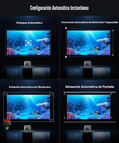 Miniatura 5 de Magcubic Proyector inteligente 4K con WiFi y Bluetooth, 800 ANSI, TV Stick integrado, enfoque automático y Keystone, control de voz, proyector