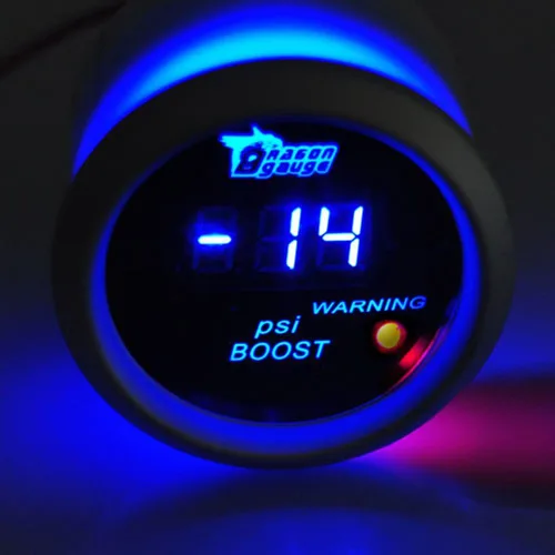 Miniatura 3 de ESUPPORT - Kit de medidor universal de 2 pulgadas (52mm) digital para turbo/boost del motor con luz LED azul